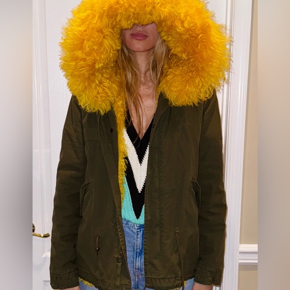 Mr. & Mrs. Italy Real lamb Fur lined hooded coat! - Picture 11 of 11